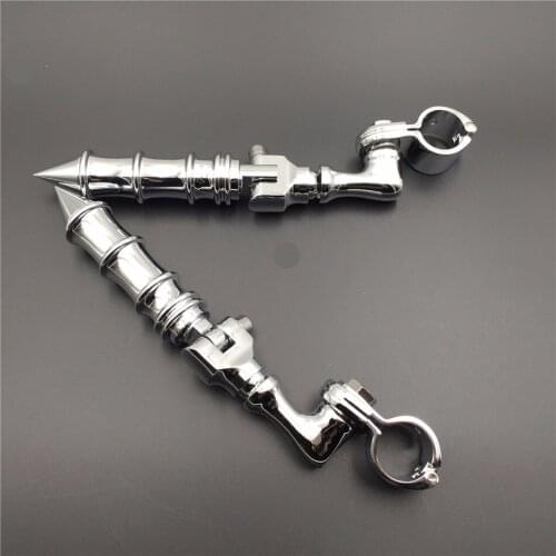 Aftermarket Motorcycle Short Angled Adjustable Foot Peg Mounting for Honda GoldWing VTX1300 Shadow Valkyrie Triumph CHROMED