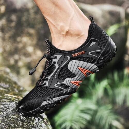 Mens Wading Shoes, Outdoor Non-Slip Sports Shoes, Mesh Breathable And Quick-Drying River Shoes, Beach Fishing Shoes, Large Size