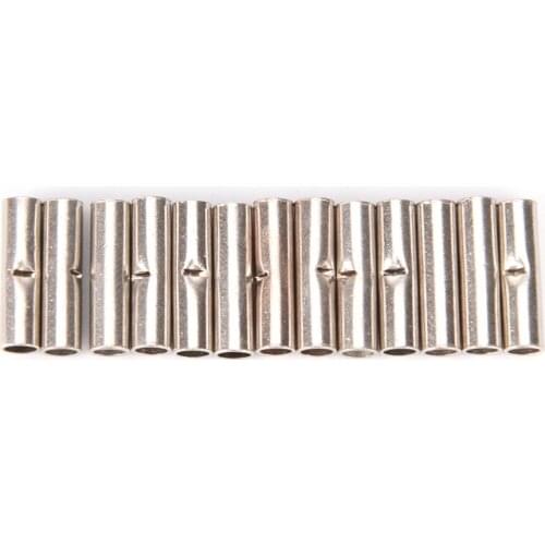 50Pcs 14-16 AWG Gauge Uninsulated/Non Insulated Butt Crimp Connectors Terminal