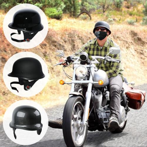 M L XL Motorcycle DOT German Half Face Helmet For Chopper Cruiser Biker