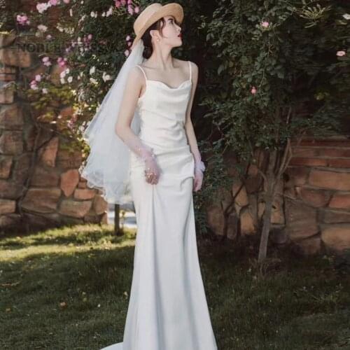 Noble Weiss Sleeveless Wedding Dresses