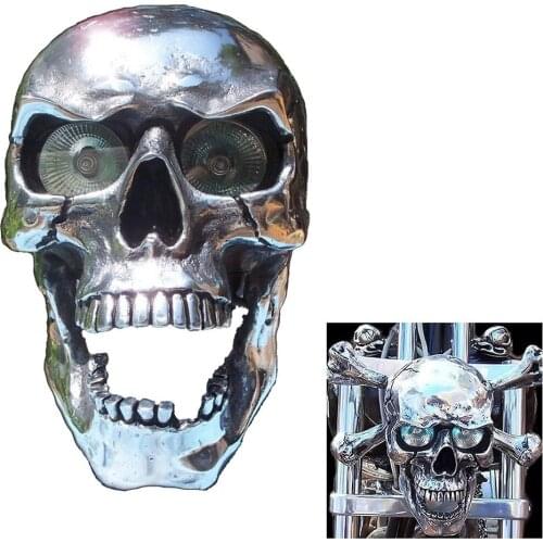 2021 NEW Motorcycle LED Heada Light Universal Resin Skull Head Light HeadlLamp For Harle y Honda Kawasak i Accessories