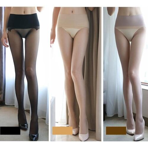 New Women Pantyhose Seamless High Elastic Black Stockings Sexy Skinny Legs Tights Silk Collant Medias Girl Pantys Black Skin