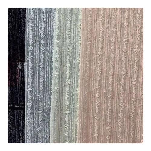 New micro elastic all nylon vertical pattern love bow Jacquard lace exquisite pattern skirt fabric in stock