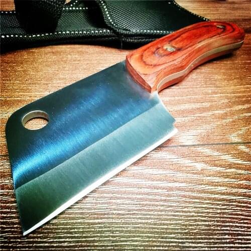 Stainless Steel Bone Cutter, Kitchen Knife, Outdoor Camping Survival Knife, 8CR13MOV Stainless Steel, Sharp and Durable