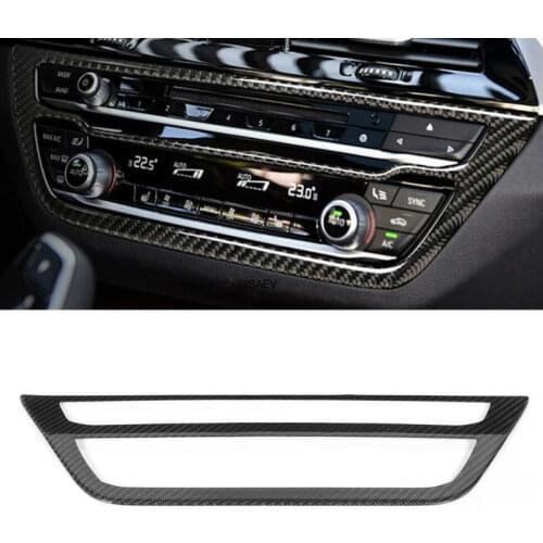 For BMW 5 series G30 17-21 carbon fiber hollow console panel decoration cover modified auto parts