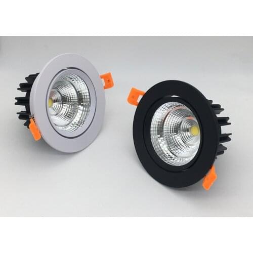 Dimmable AC110-240V LED Living Room Ceiling Spotlight 5W 7W 9W 12W 15W 18W Bedroom Wall Washer Downlight COB Factory Delivery