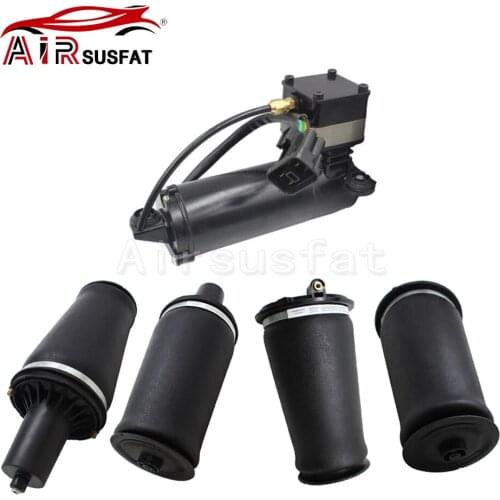 Front & Rear Air Suspension Spring Bags + Air Compressor Pump For Land Rover Range Rover II P38A P38 94-02 REB000550 RKB101460