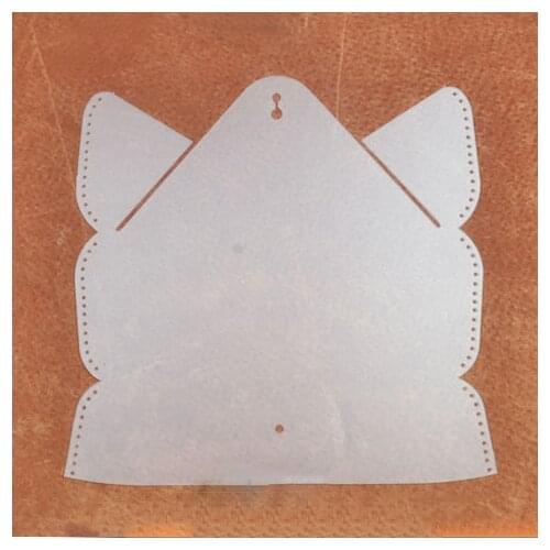 DIY leather glass box pvc template leather craft accessories glass box sewing pattern