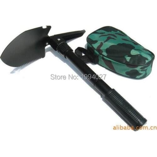 Hot sale camping travel kit 4 in 1 emergency sappers shovel camping folding garden shovel multi-functional steel pickaxe