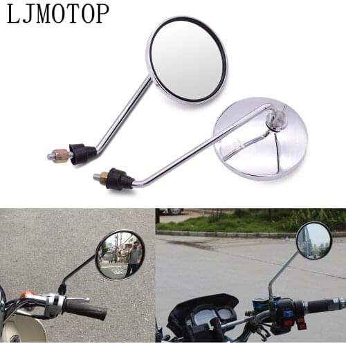 Silver motorcycle mirrors rearview Side Mirror round mirror 8mm/10mm For Honda CBR1000RR CBR900RR fireblade CBR1100XX BLACKBIRD