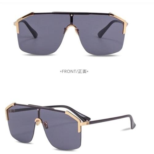 KAPELUS Sunglasses Brand Metallic fashion sunglasses One-piece sunglasses with square lenses