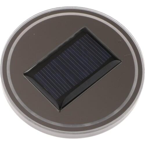 LED Car Cup Holder Pad Solar Energy Bottle Drinks Coaster Built-in Light Mat LED Cup Mat Car Atmosphere Lamp