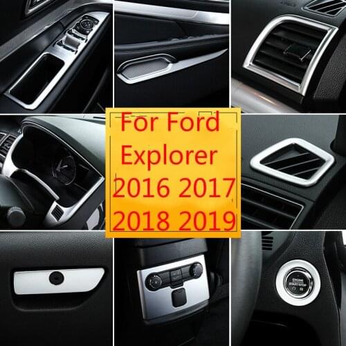 High-quality ABS Chrome Interior Trim Sequins, Dashboard Trim For Ford Explorer 2016 2017 2018 2019,Car Covers, Car-styling