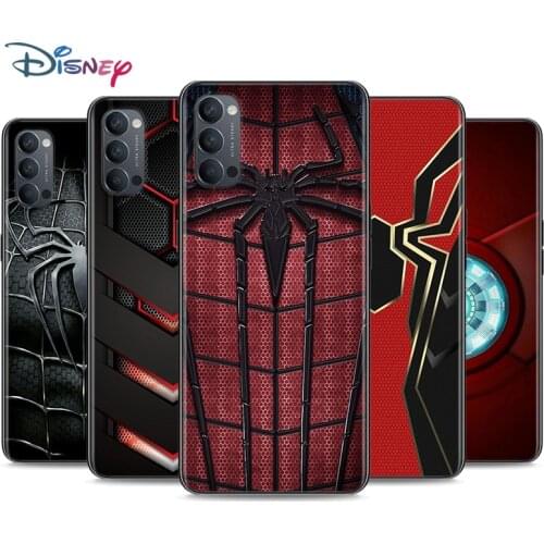 Iron Spider Man Infinity War Soft Black Silicone Cover For OPPO Reno 5 Pro+ 3 4 Lite F SE Z Pro 4G 5G Phone Case Shell
