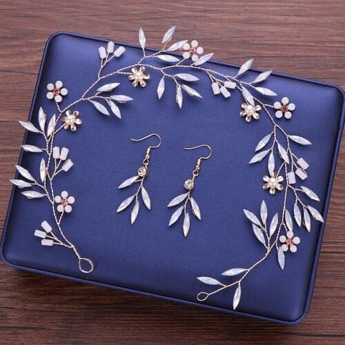 Pearl Flower Bride Hair Jewelry Wedding Headband For Bride Hair Accessories Fashion Women Rhinestone HeadPieces Ornaments