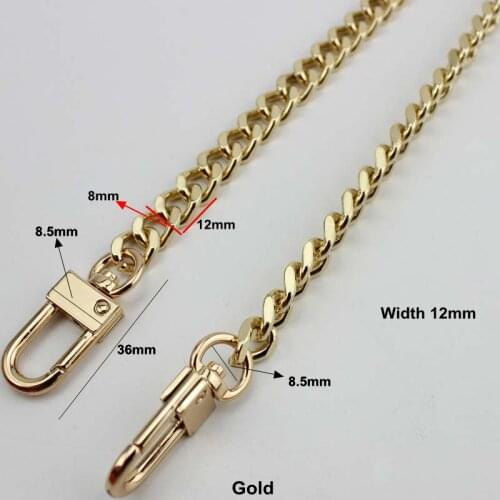 1pcs Width 8mm high-grade 4 flat chain sub-package with children bag hardware accessories metal chain