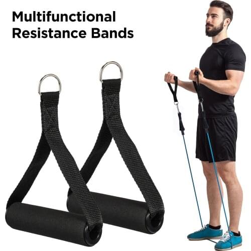 1pc Nylon Tricep Rope Cable Handle Cable Crossover Gym Machine Handle Extra Attachment Resistance Fitness Exercise Accessories
