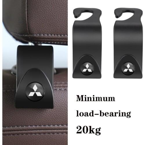 2Pcs Car Rear Seat Back Portable Hanging Hooks For Mitsubishi Lancer ASX Mirage Pajero-Sport Xpander Attrage L200 Eclipse-Cross