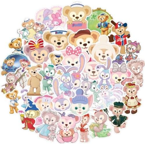 36pcs/set Cute Stickers Cartoon Bear Rabbit DIY Hand Account Stickers Diary Collage Material Student Kawaii Stationery