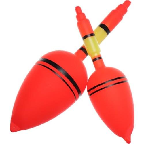 5 Pcs Buoy Red Rubber Stopper Fishing Buoy Stopper Float Oval Floating Fishing Line Accessories