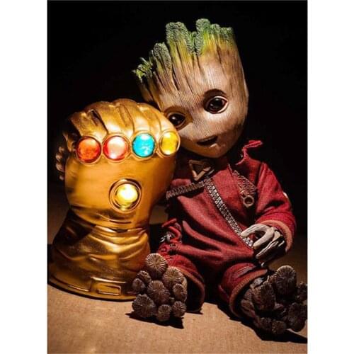 DIY 5D Diamond Painting Marvel Groot Cross Stitch Kit Full Drill Square Diamond Embroidery Mosaic Art Picture Home Decor
