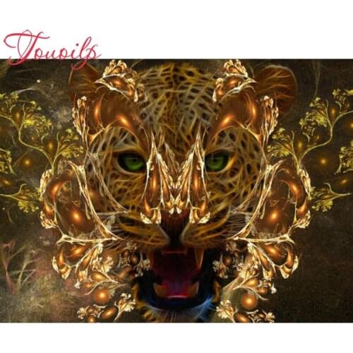 TOUOILP 5D diamond painting full square&round drill Tiger leopard diamond mosaic 3d round rhinestone diamond embroidery sticker