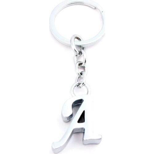 300pcs New Cheap Metal Letters From A To Z Key Chains A-Z Letters Key Rings WB1421