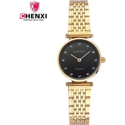 Women Watches CHENXI Brand Luxury Fashion Quartz Ladies Watch Lover Clock Gold Dress Casual Watch girl relogio feminino