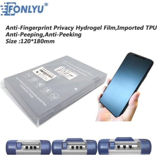 FONLYU Imported Privacy Hydrogel Film Anti Peeping Compatible For Film Cutting Machine Phone Cutting Front Film 100pcs/lot