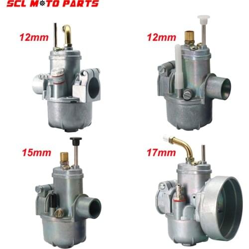 ALconstar-Motorcycle Carburetor Replacement Moped Bike fit Puch 12 15 17mm card Bing Style Carb for PUCH Bing SRC 1/17/54