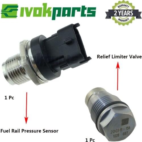 Repair Kit Set ( Fuel Rail Pressure Sensor + Relief Limiter Valve ) For FORD CARGO OE# 04216218