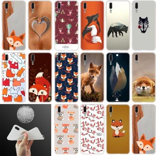 Soft Silicone Case Animal More Cute Fox cat For Huawei P40 P30 P20 Pro P10 Plus Lite P Samrt Z 2019 E 2020