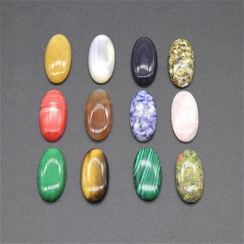 Natural Semi-precious Stone Cabochon 15*30mm Egg Shape Cabochon DIY Jewelry For Making Rings Fashion Jewelry Womens accessories
