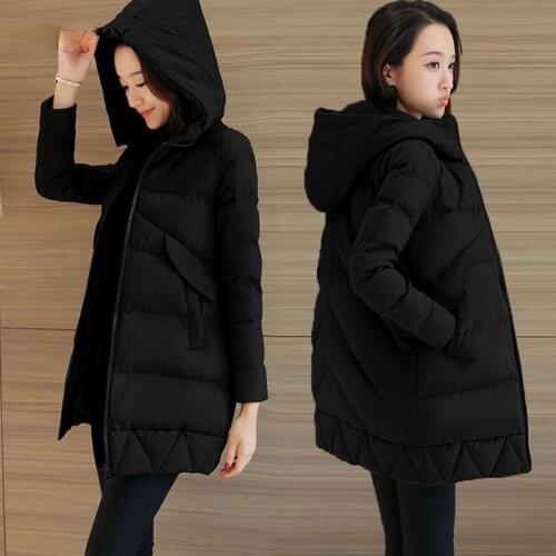 2021 New Women Winter Hooded Coat Long Warm Jacket Filling Cotton Padded Jacket Outwear Elegant Parkas