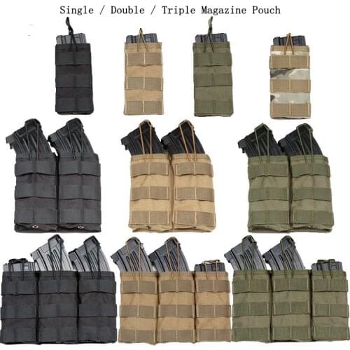 New AK AR M4 AR15 Rifle Gear Tactical 3 Molle Magazine Pouches Drop Utility Pouch Bag Outdoor Waist Bag Tool Pouch Travel Pouch