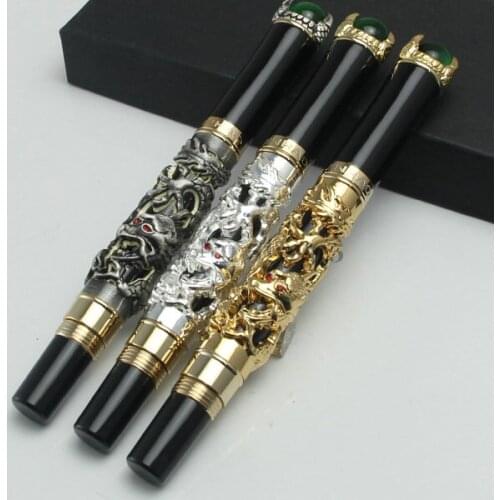Jinhao 18KGP Nib fountain pen--Dragon playing with a pearl,office supply school writing canetas escolar pens free shipping