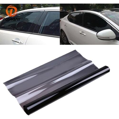 POSSBAY VLT 25% 50cm*300cm Window Solar Protection Windshield Sun Block Car Side Window Tinting Film Black UV Protect Film
