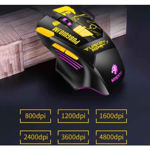Wired Gaming Mouse Professional 8 Buttons Adjustable 4800DPI USB Cable LED Optical Gamer Mouse For Computer Laptop PC HOT SALE