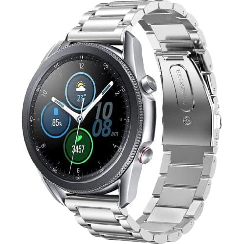 Watchband for Samsung Galaxy Watch3 41mm 45mm Strap 20mm 22mm Business Stainless Steel Band Galaxy Watch 46mm/Active2 40mm 44mm