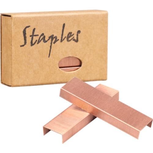 Rose Gold Staples Standard Stapler Refill 26/6 Size 950 Staples per Box for Office School Stapling Stationery Supplies