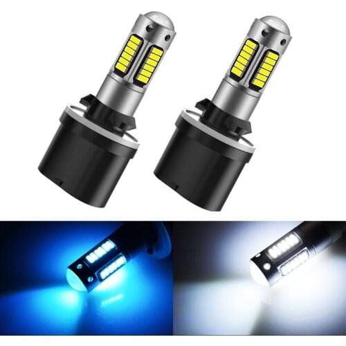 2x High Power White 30-SMD 4014 880 H27 LED Replacement Bulbs For Car Fog Lights,ca DRL Lamps,12V Car led,Ice Blue H27W2