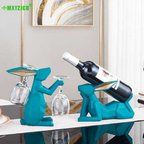 Nordic Modern Fashion Home Wine Rack Wine Glass Holder Decoration Living Room Dining Coffee Table Wine Cabinet Ornaments
