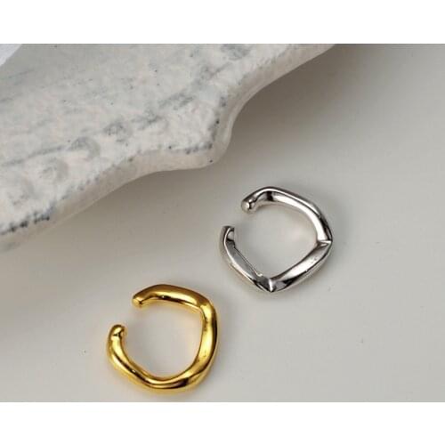 XIHA 1PC Simple Ear Cuffs for Women Men Fake Piercing 925 Sterling Silver Earrings 2020 Korean Bohemian Trend Clip on Earring