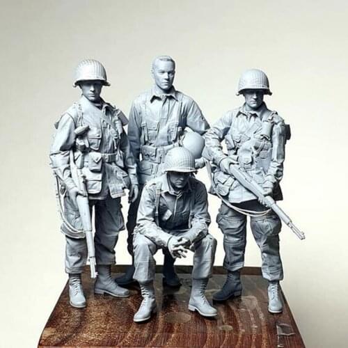 1/35 ancient officer crew include 4 man Resin figure Model kits Miniature gk Unassembly Unpainted