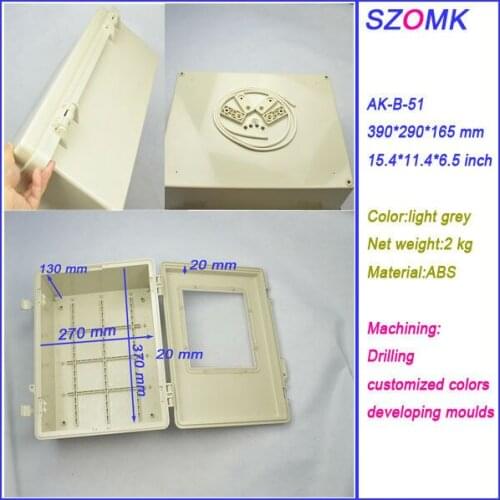 1 piece, IP65 plastic electronics junction box 390*290*165mm 2015 new plastic box electronics outlet enclosure, waterproof box