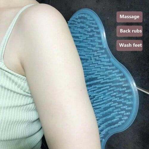 1PC Lazy Bath Massage Pad Silicone Suction Cup Bathroom Shape Shower Supplies Mats Skin Remove Non-slip Flower Bath Mat Dea M9D3