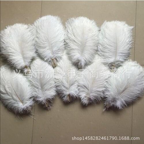 10pcs/lot Ostrich Feathers Bleached Wedding Decoration 30-35cm Jewelry Materials Performance Ball Crafts Prop Accessories