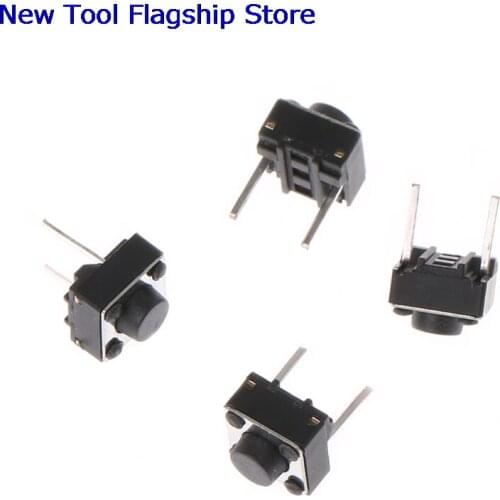 100 Pcs 6x6x5mm 2 Pin Micro Momentary Push Button Tactile Switch