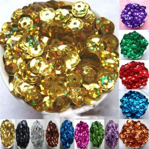 7000Pcs 100g DIY Round Loose Sequins Paillettes Sewing Shiny Beads Decoration Sew On Wedding Craft Many Color Pick